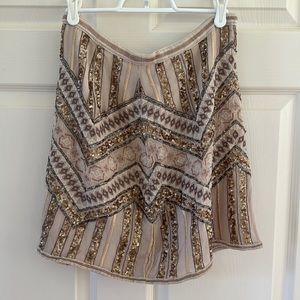 New with tags By Anthropologie sequin mini skirt